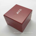 Дешевая красная деревянная коробка ювелирных изделий для пары часов